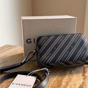 Givenchy Black and White Logo Mini Crossbody Bag